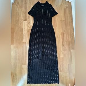 THE KOOPLES Knit Studded T Shirt Dress